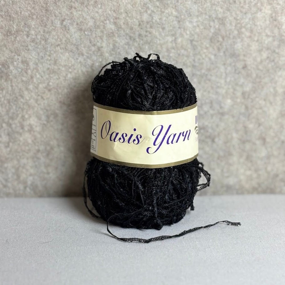 Oasis Yarn DJ Textiles Baby Loops Black 50g 230yds 100% Polyester Textured